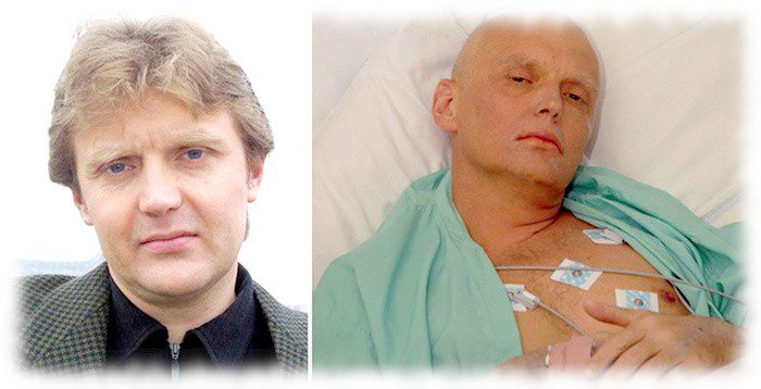 Олександр Литвиненко до та після отруєння полонієм-210