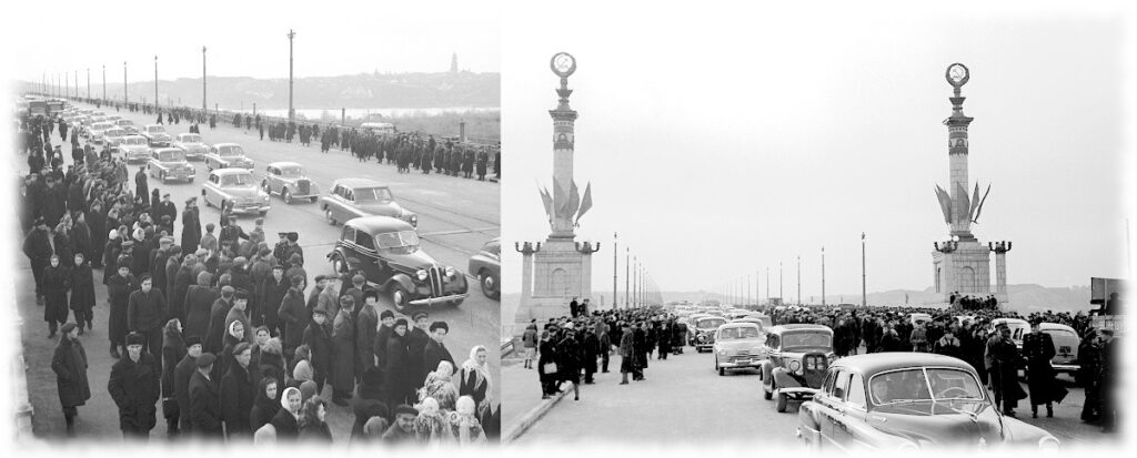 Открытие моста Патона в Киеве, 1953 год