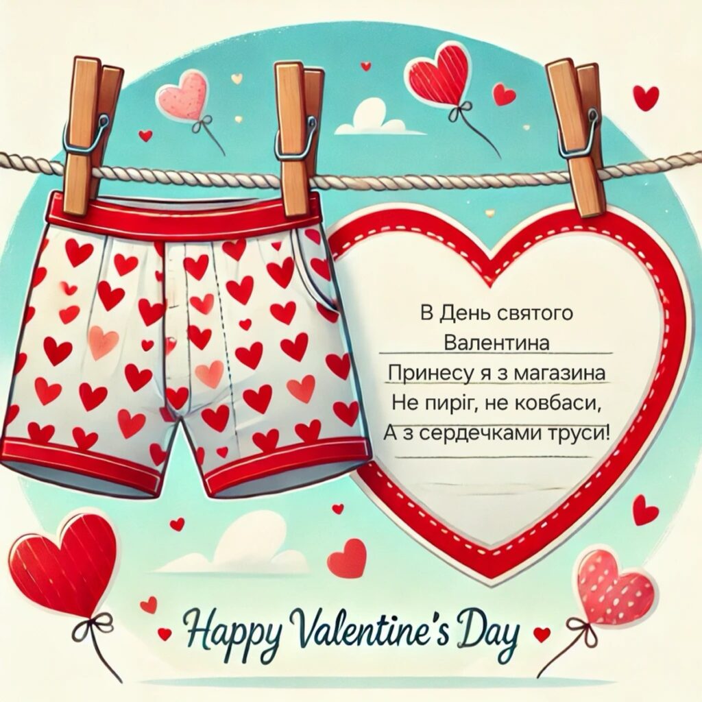 Смішна листівка до Дня всіх закоханих