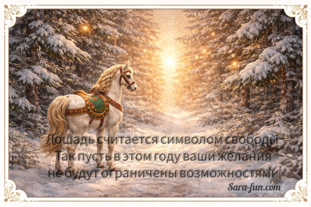 Открытка с новогодним поздравлением 2026
