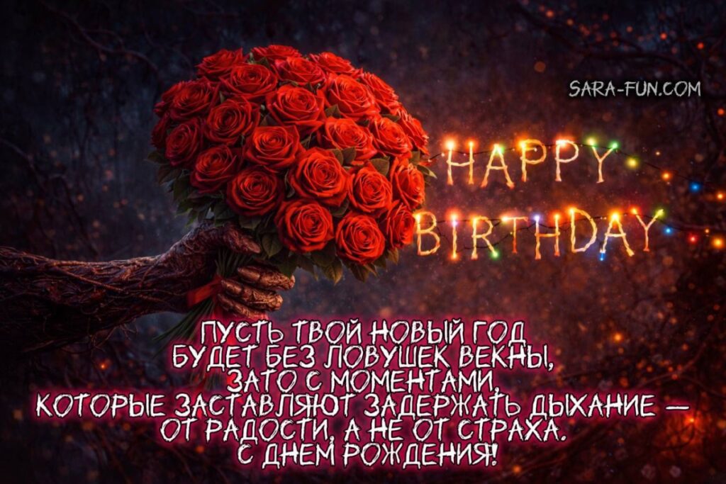 Поздравление с Днем рождения для фаната сериала «Очень странные дела»