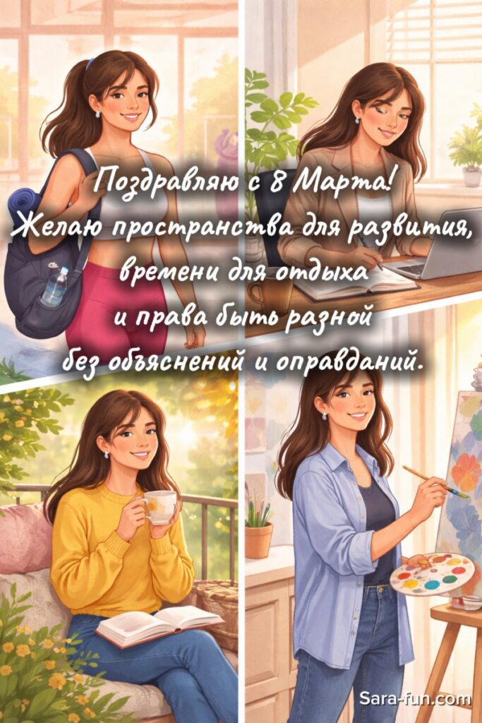 Открытка с 8 Марта