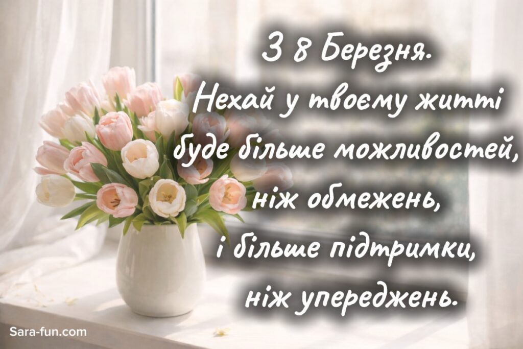 Сучасне привітання з 8 Березня