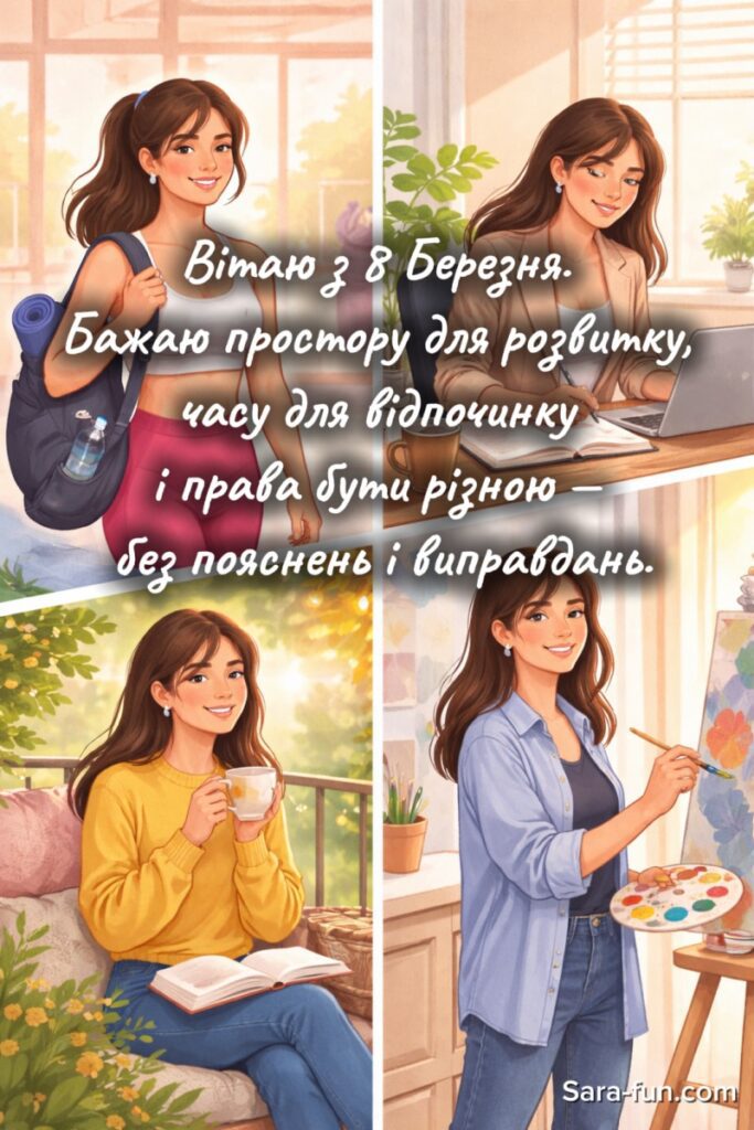 Побажання бути різною до 8 Березня