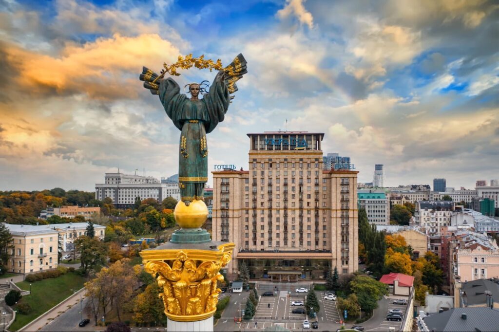 Вид на центр украинской столицы — Киев
