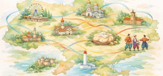 Карта України аквареллю